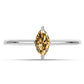 Ezüst Gyűrű Pezsgő Moissanite-tal