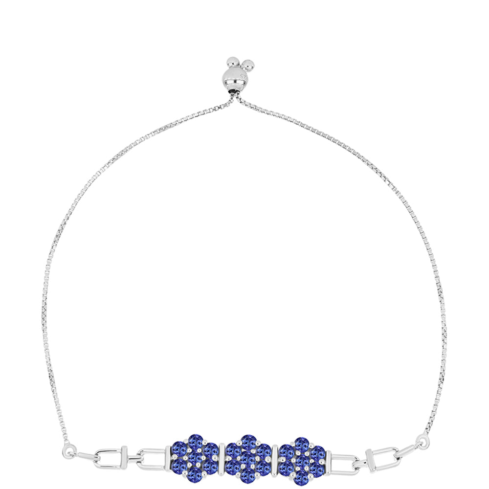 Ezüst Karkötő "AAA" Osztályú Tanzanittal