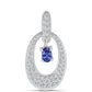 Ezüst Medál "AAA" Osztályú Tanzanittal és Fehér Topázzal