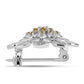 Ezüst Bross Pezsgő Moissanite-tal
