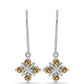 Ezüst Fülbevaló Pezsgő Moissanite-tal