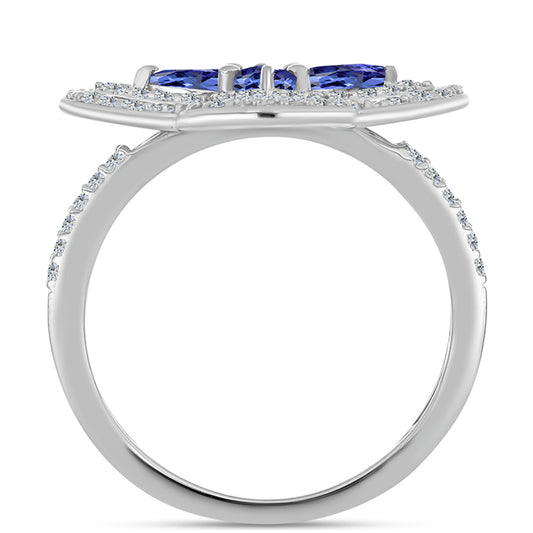 Ezüst Gyűrű "AAA" Osztályú Tanzanittal