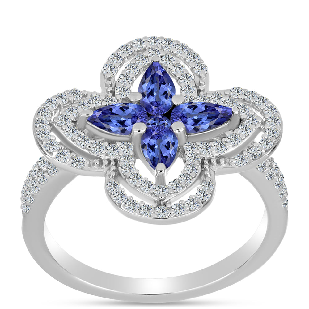 Ezüst Gyűrű "AAA" Osztályú Tanzanittal 3 