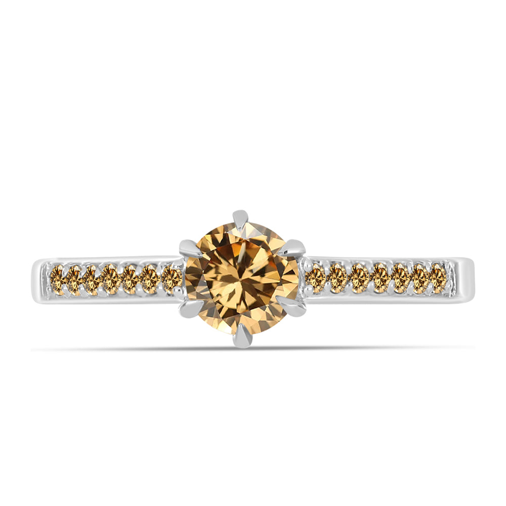 Ezüst Gyűrű Pezsgő Moissanite-tal 2 
