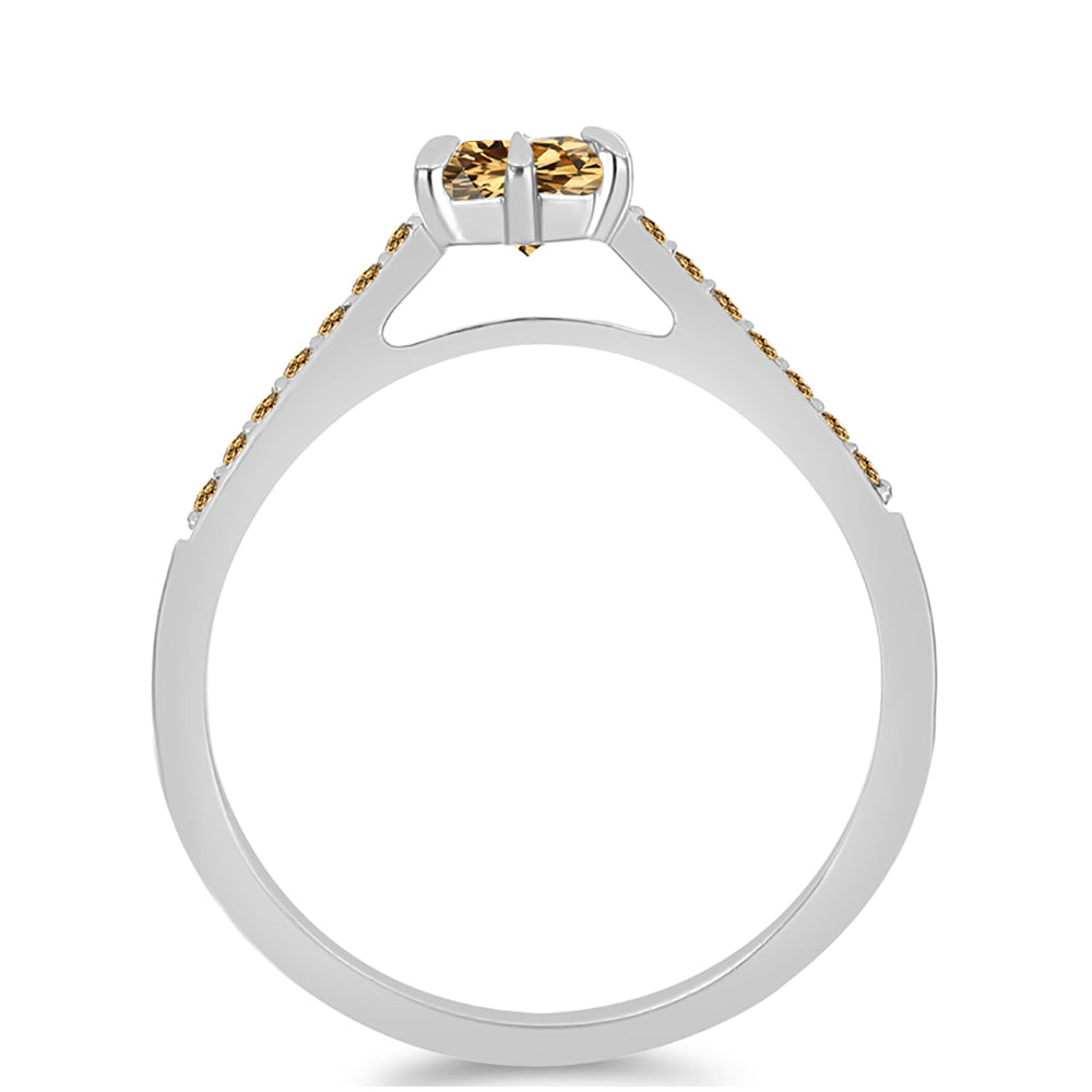Ezüst Gyűrű Pezsgő Moissanite-tal 3 