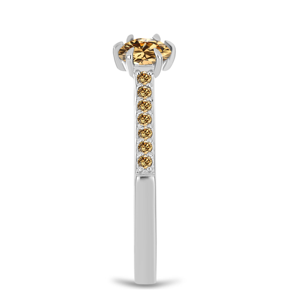 Ezüst Gyűrű Pezsgő Moissanite-tal 4 