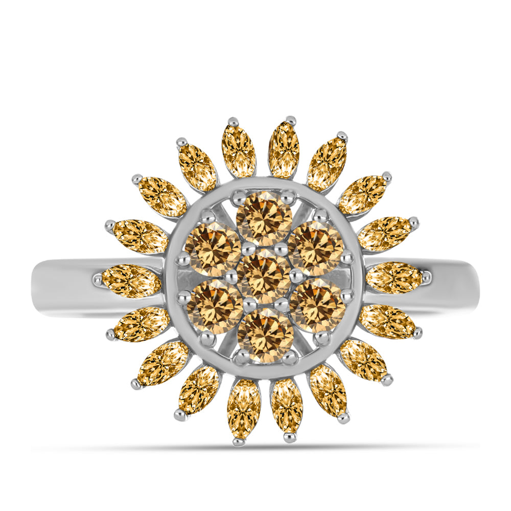 Ezüst Gyűrű Pezsgő Moissanite-tal 1 