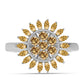 Ezüst Gyűrű Pezsgő Moissanite-tal