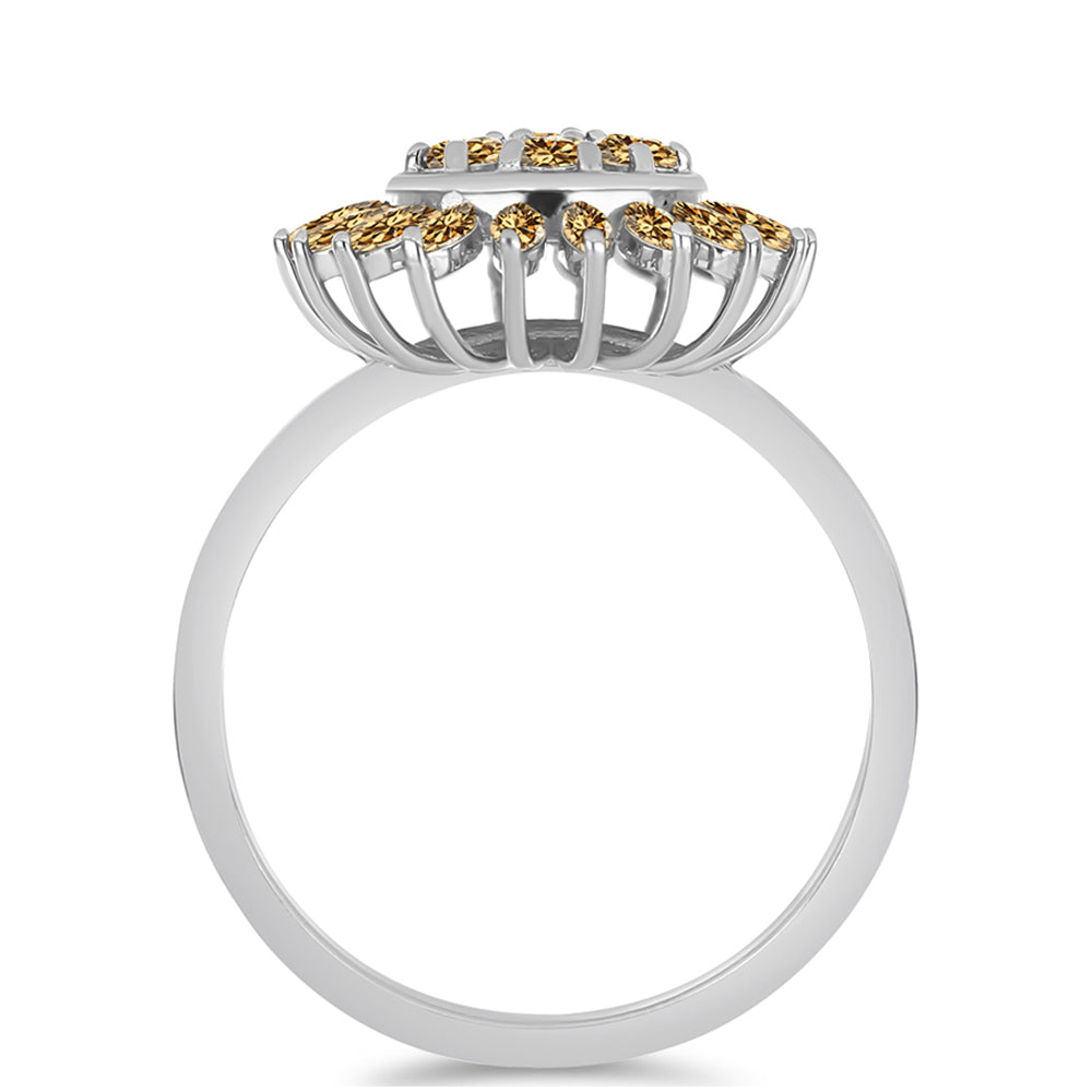 Ezüst Gyűrű Pezsgő Moissanite-tal