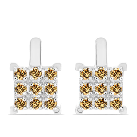 Ezüst Fülbevaló Pezsgő Moissanite-tal