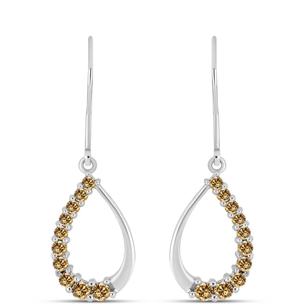 Ezüst Fülbevaló Pezsgő Moissanite-tal