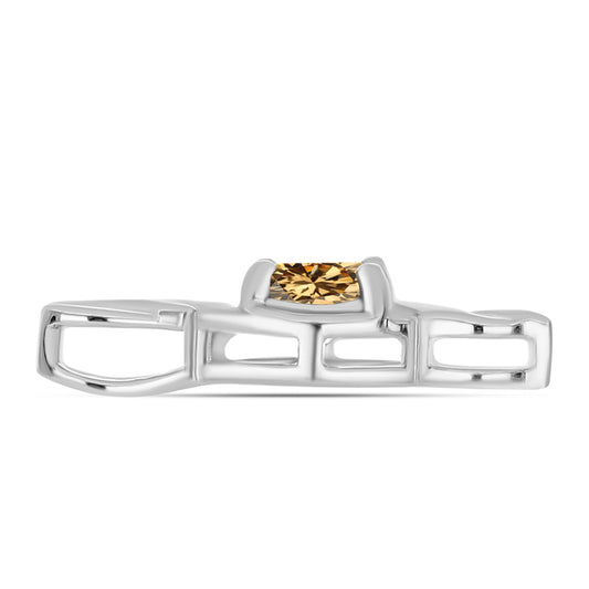Ezüst Medál Pezsgő Moissanite-tal