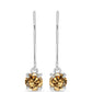 Ezüst Fülbevaló Pezsgő Moissanite-tal