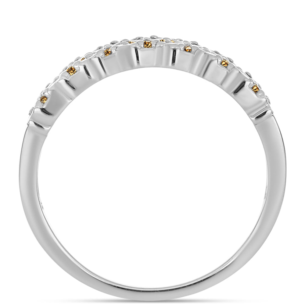 Ezüst Gyűrű Pezsgő Moissanite-tal
