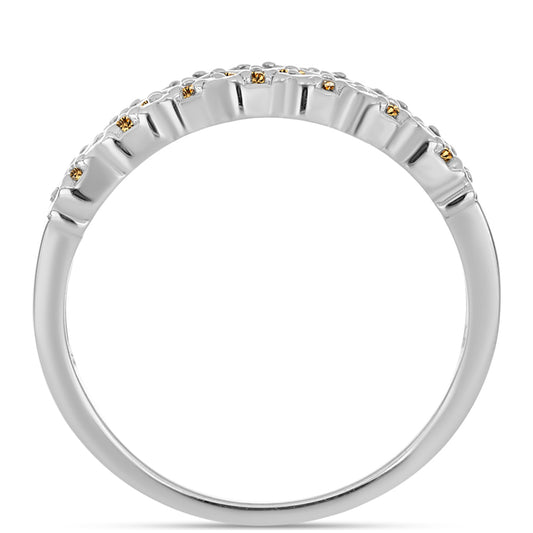 Ezüst Gyűrű Pezsgő Moissanite-tal