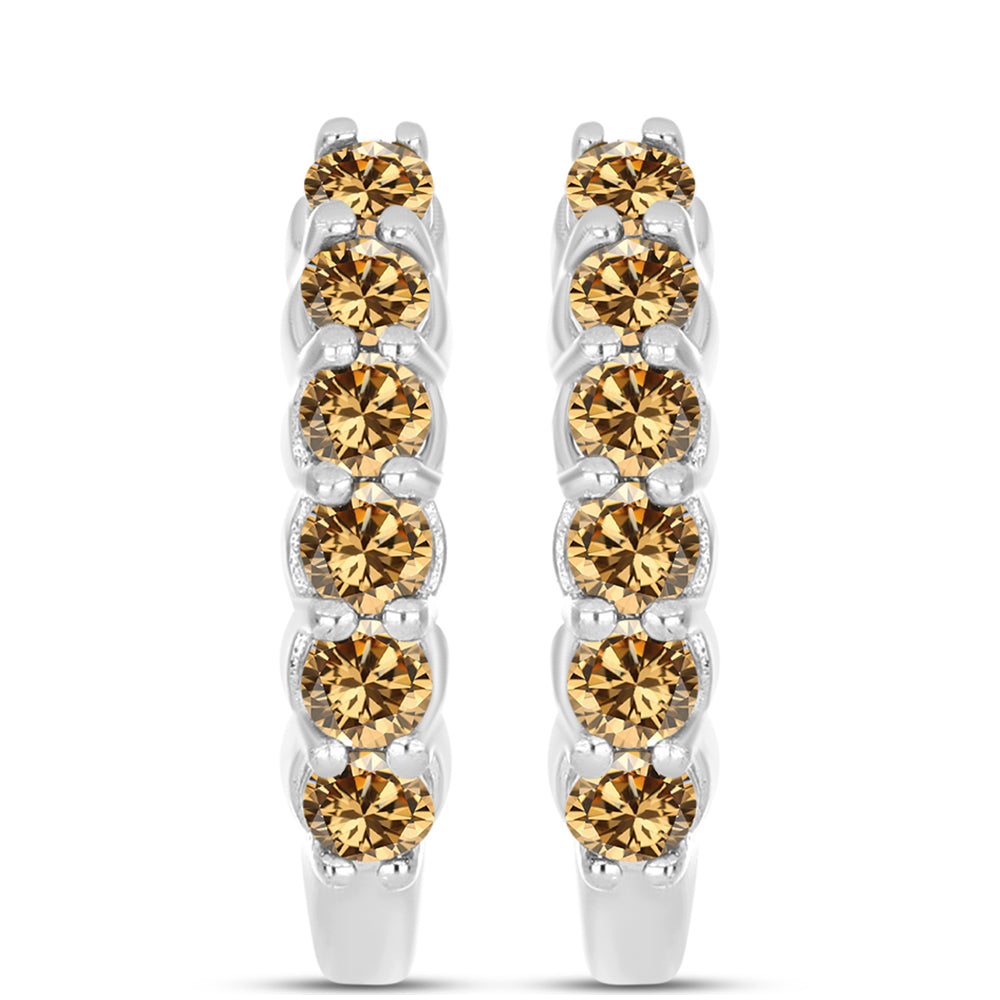 Ezüst Fülbevaló Pezsgő Moissanite-tal 1 