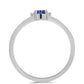 Ezüst Gyűrű "AAA" Osztályú Tanzanittal és Fehér Topázzal