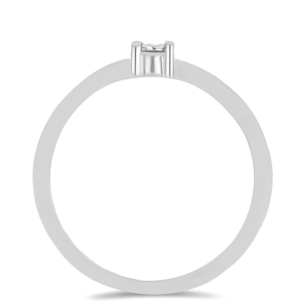 Ezüst Gyűrű Fehér Gyémánttal