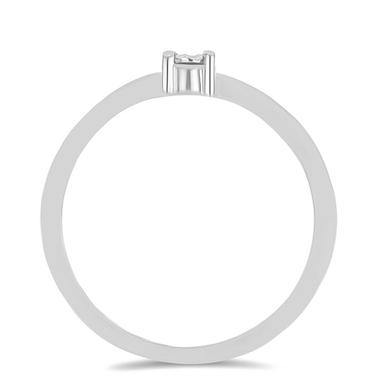 Ezüst Gyűrű Fehér Gyémánttal