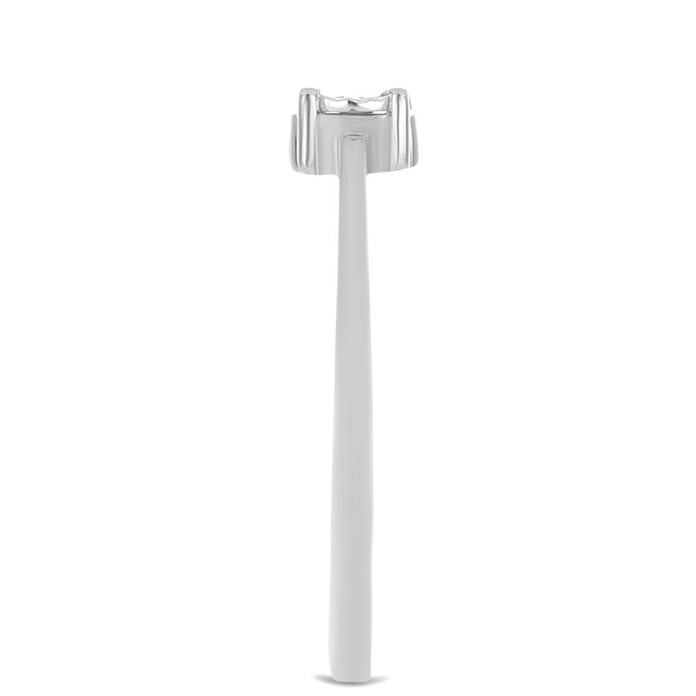 Ezüst Gyűrű Fehér Gyémánttal 4 