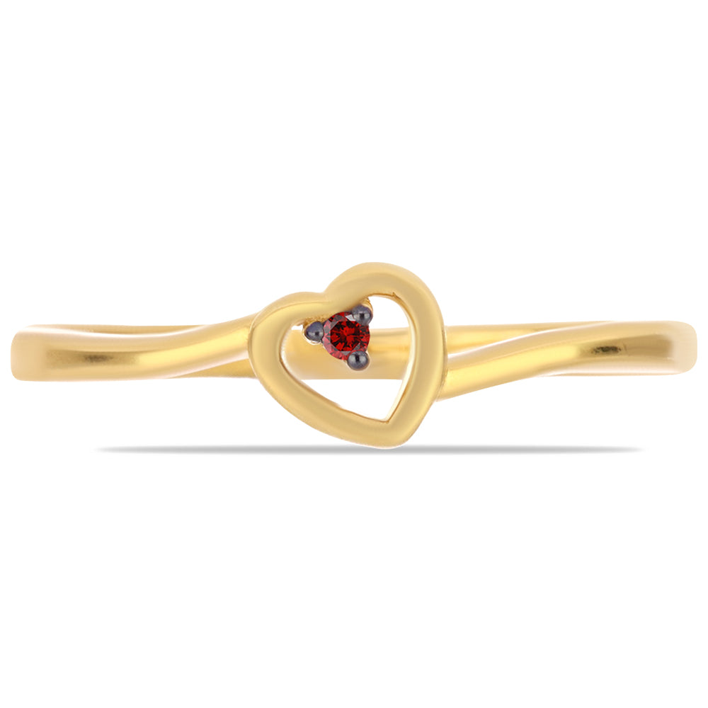 Arannyal Bevont Ezüst Gyűrű Vörös Gyémánttal 1 