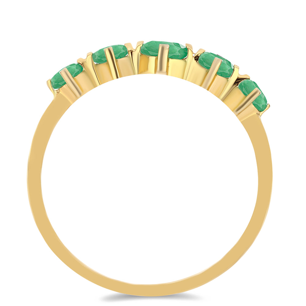 Arannyal Bevont Ezüst Gyűrű Brazil Smaragddal 2 