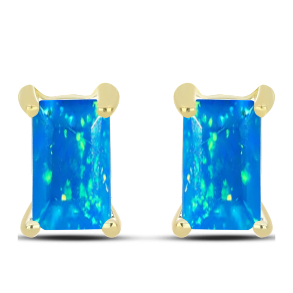 Arannyal Bevont Ezüst Fülbevaló Etiópiai Paradicsomi Opállal 1 