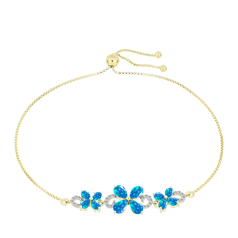 Arannyal Bevont Ezüst Karkötő Etiópiai Paradicsomi Opállal és Fehér Topázzal 1 