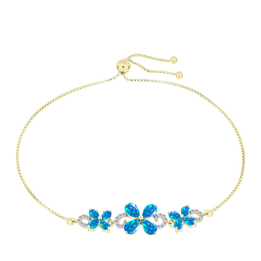 Arannyal Bevont Ezüst Karkötő Etiópiai Paradicsomi Opállal és Fehér Topázzal