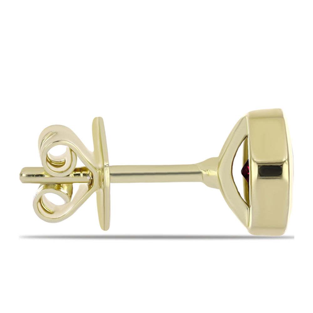 Arannyal Bevont Ezüst Fülbevaló Rhodolit Gránáttal 2 