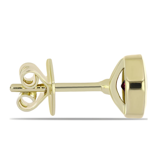 Arannyal Bevont Ezüst Fülbevaló Rhodolit Gránáttal