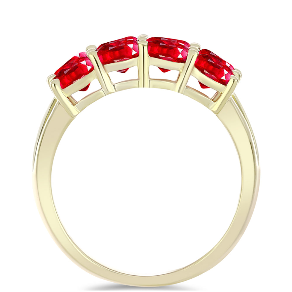 Arannyal Bevont Ezüst Gyűrű Vörös Acháttal 2 