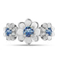 Ezüst Gyűrű Óceánkék Moissanite-tal
