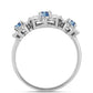 Ezüst Gyűrű Óceánkék Moissanite-tal