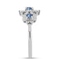 Ezüst Gyűrű Óceánkék Moissanite-tal