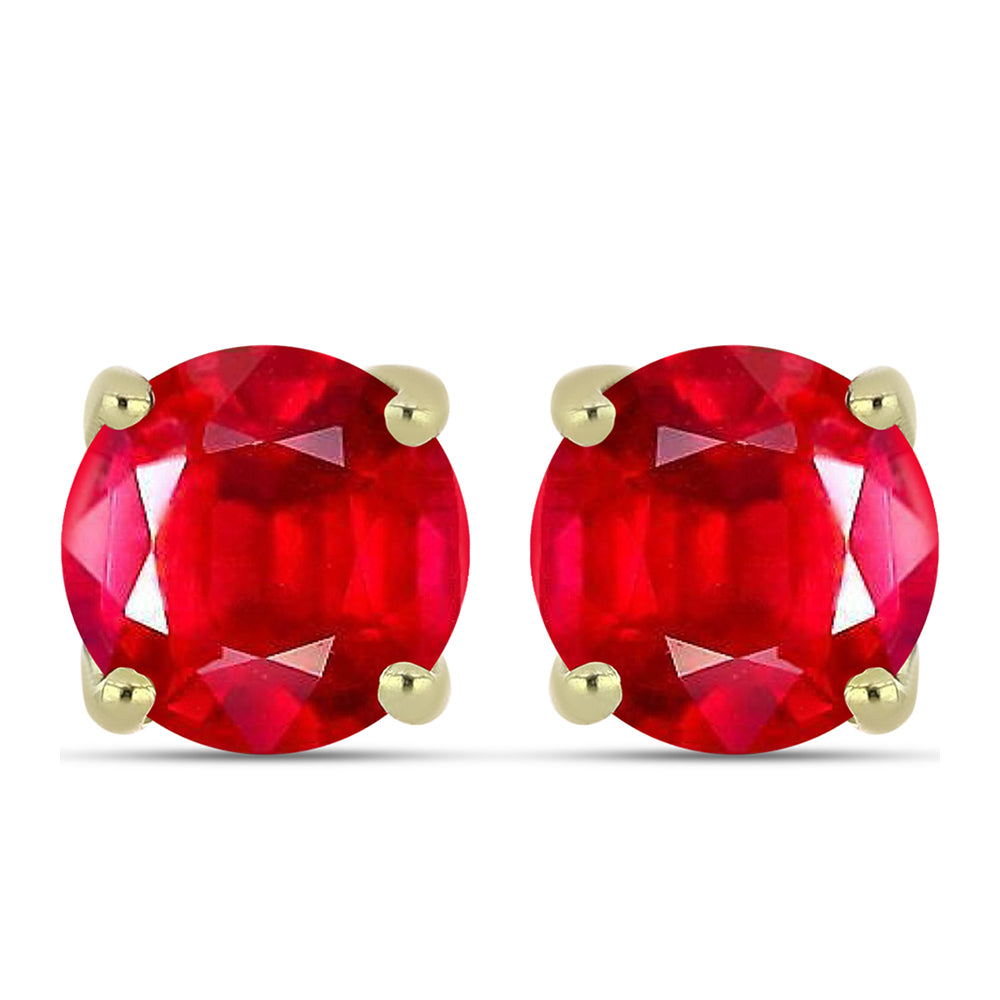 Arannyal Bevont Ezüst Fülbevaló Vörös Acháttal 1 