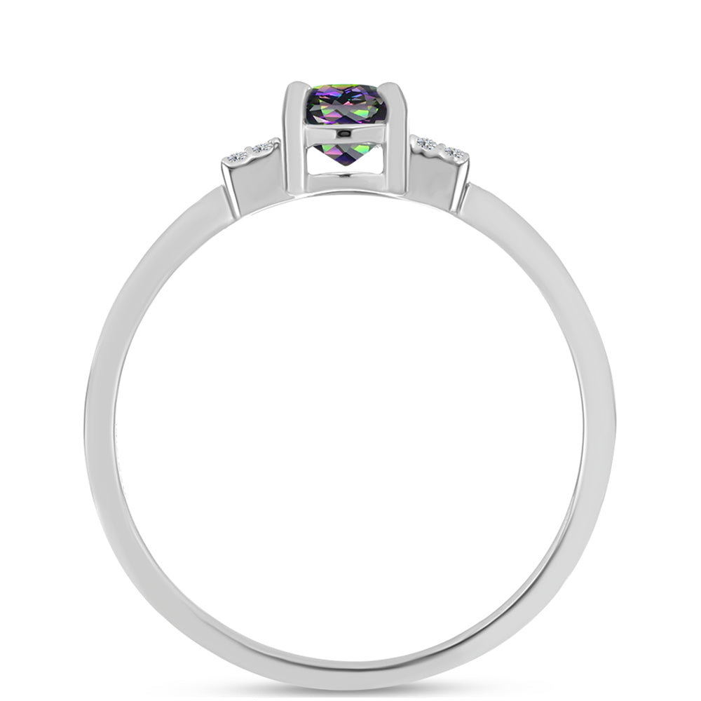 Ezüst Gyűrű Fehér Topázzal 2 