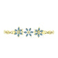 Arannyal Bevont Ezüst Karkötő Labradorittal és Fehér Topázzal