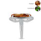 Ezüst Gyűrű Minősített laboratóriumban előállított Anatóliai Zultanit-tal és Fehér Topázzal