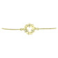Arannyal Bevont Ezüst Karkötő Fehér Gyémánttal