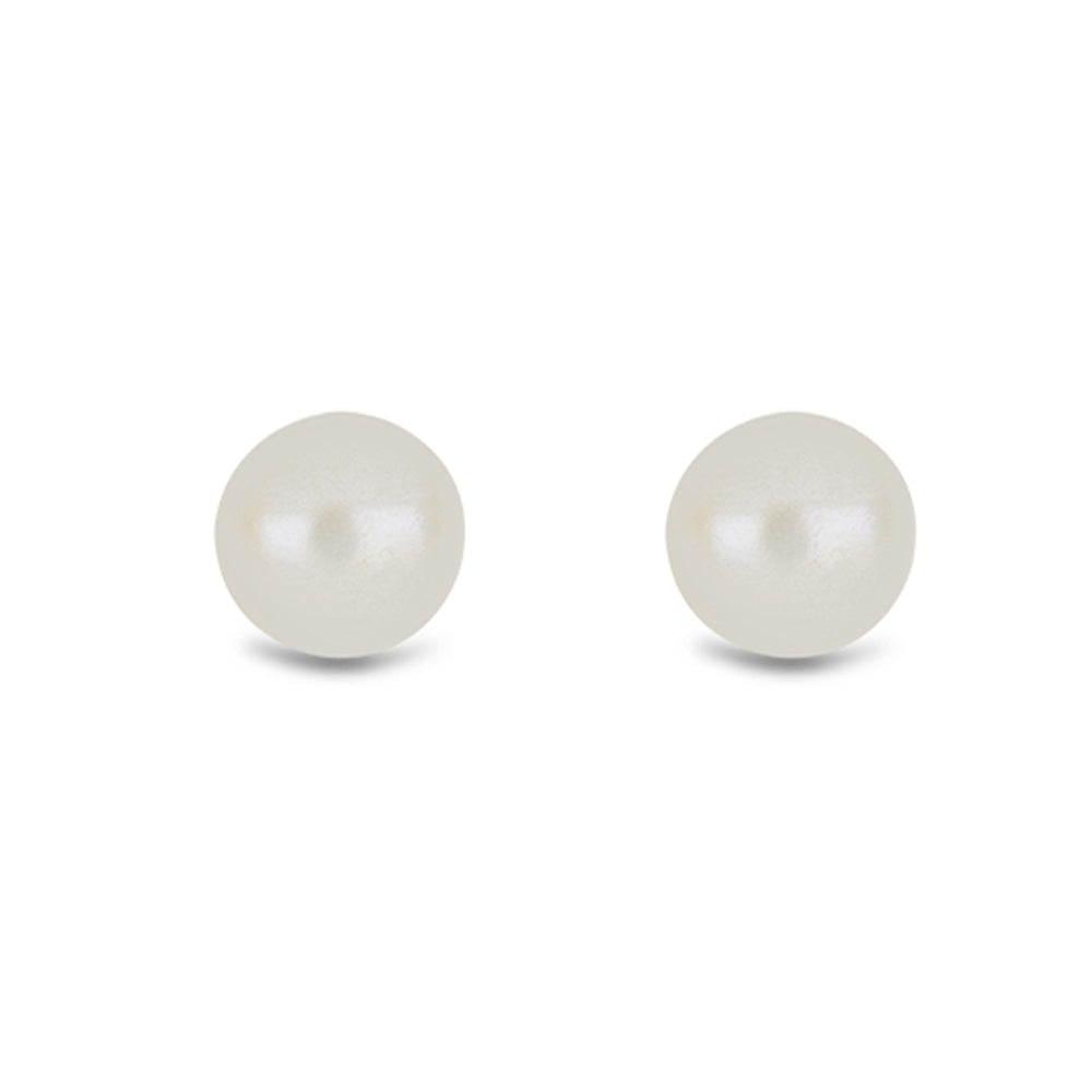 Arannyal Bevont Ezüst Fülbevaló Fehér Édesvízi Kagylógyönggyel 2 