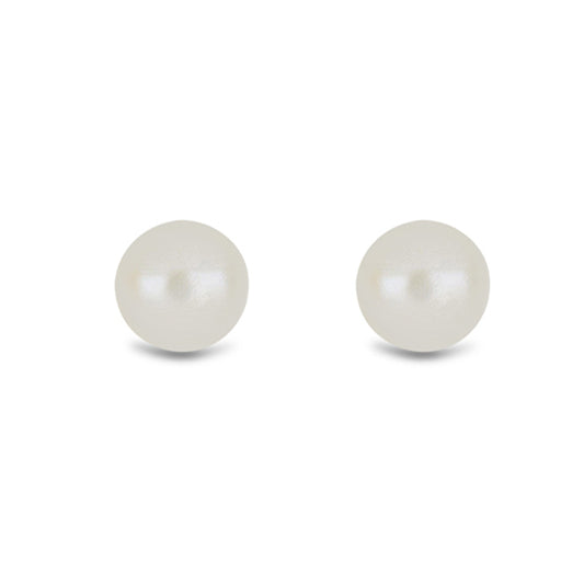 Arannyal Bevont Ezüst Fülbevaló Fehér Édesvízi Kagylógyönggyel