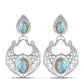 Ezüst Fülbevaló Labradorittal