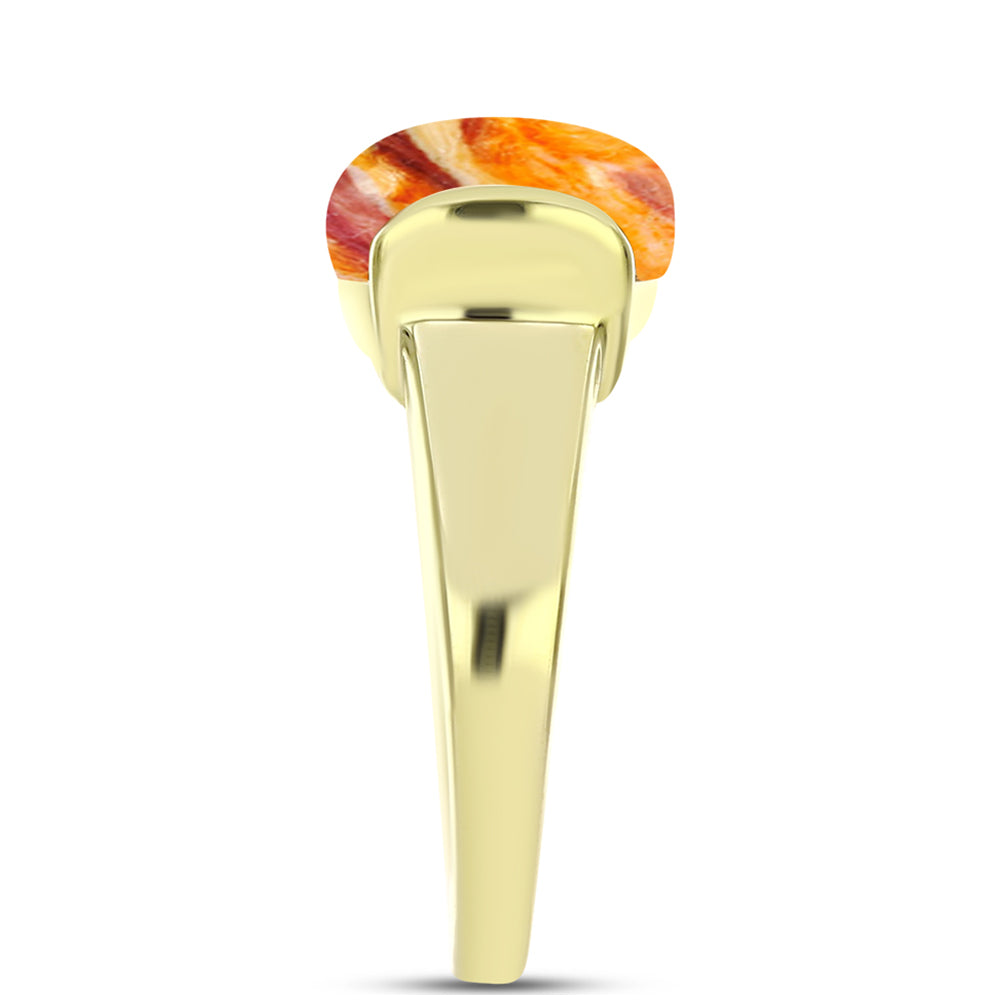 Arannyal Bevont Ezüst Gyűrű Oroszlán Mancs Jáspissal 4 