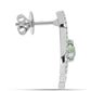 Ezüst Fülbevaló Zöld Ametiszttel és Fehér Topázzal