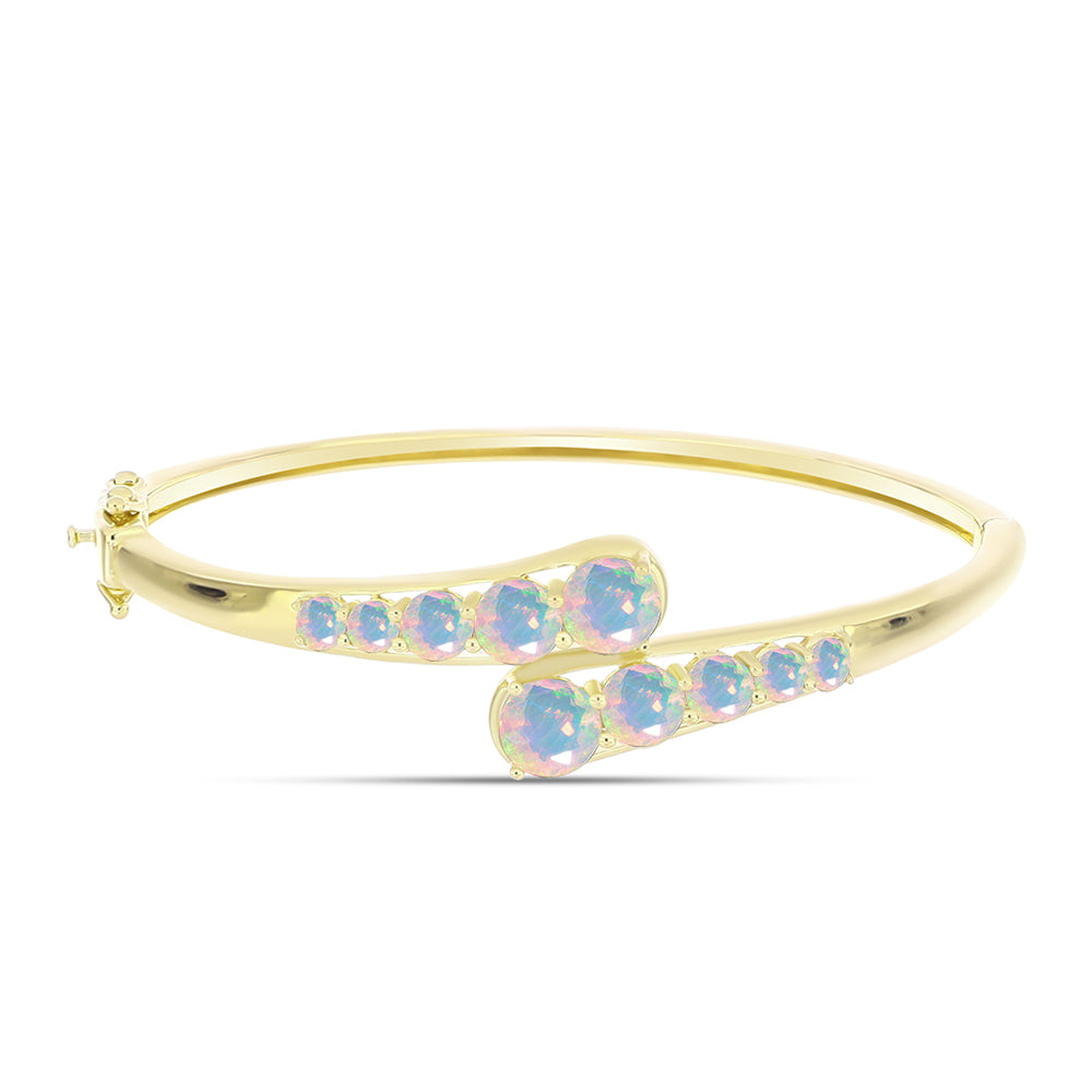 Arannyal Bevont Ezüst Karperec Welo Opállal és Fehér Topázzal 1 