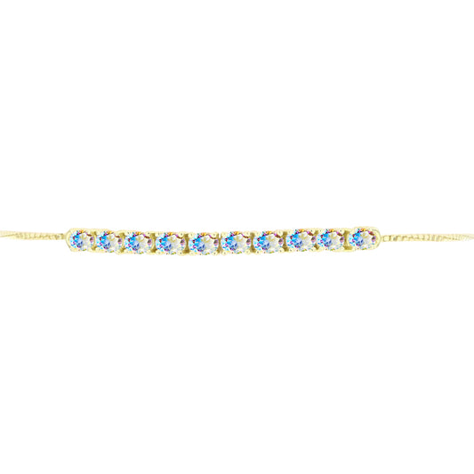 Arannyal Bevont Ezüst Karkötő Jég Moissanite-tel