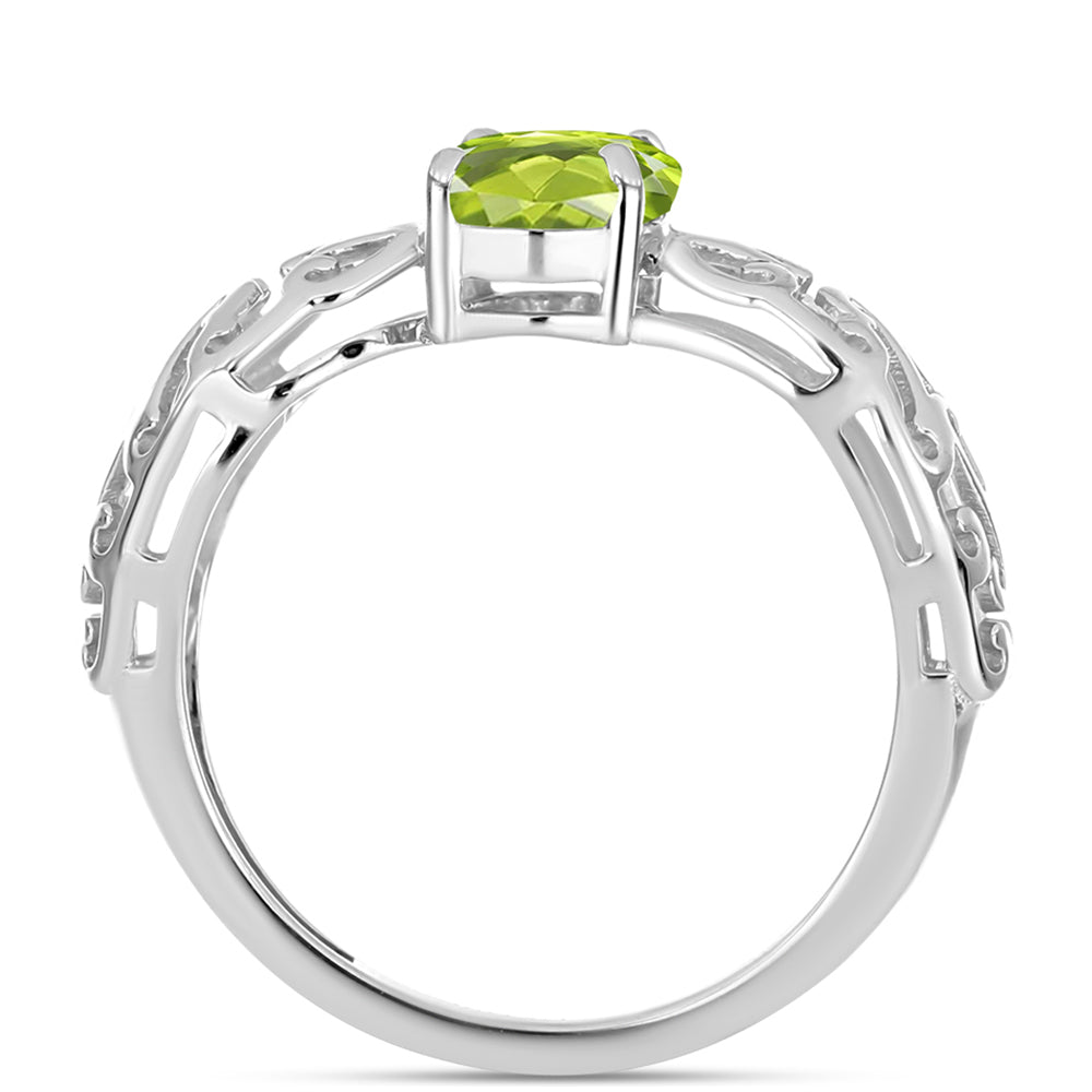 Ezüst Gyűrű Changbai Peridottal