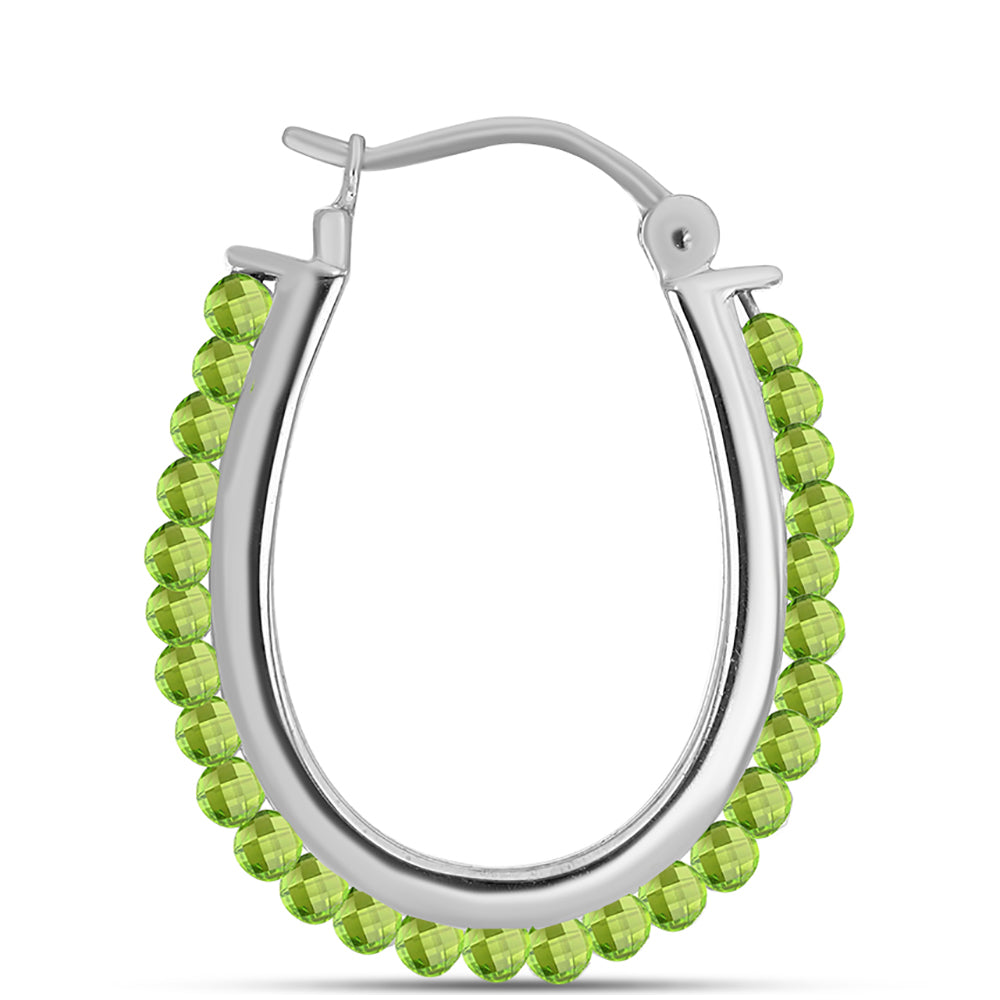 Ezüst Fülbevaló Changbai Peridottal 1 