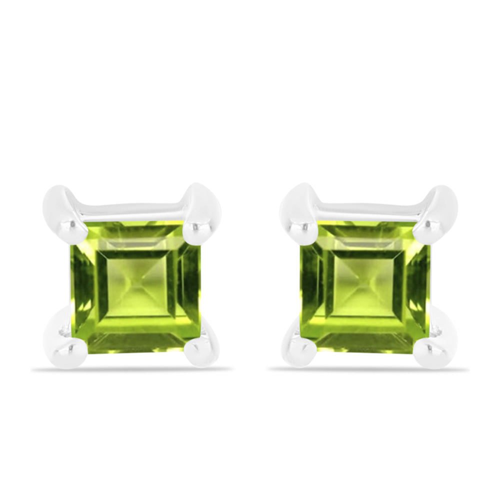 Ezüst Fülbevaló Changbai Peridottal